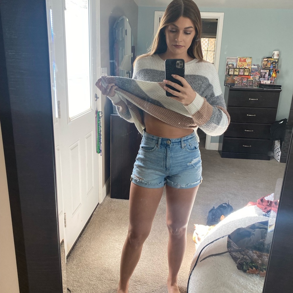 High rise mom short